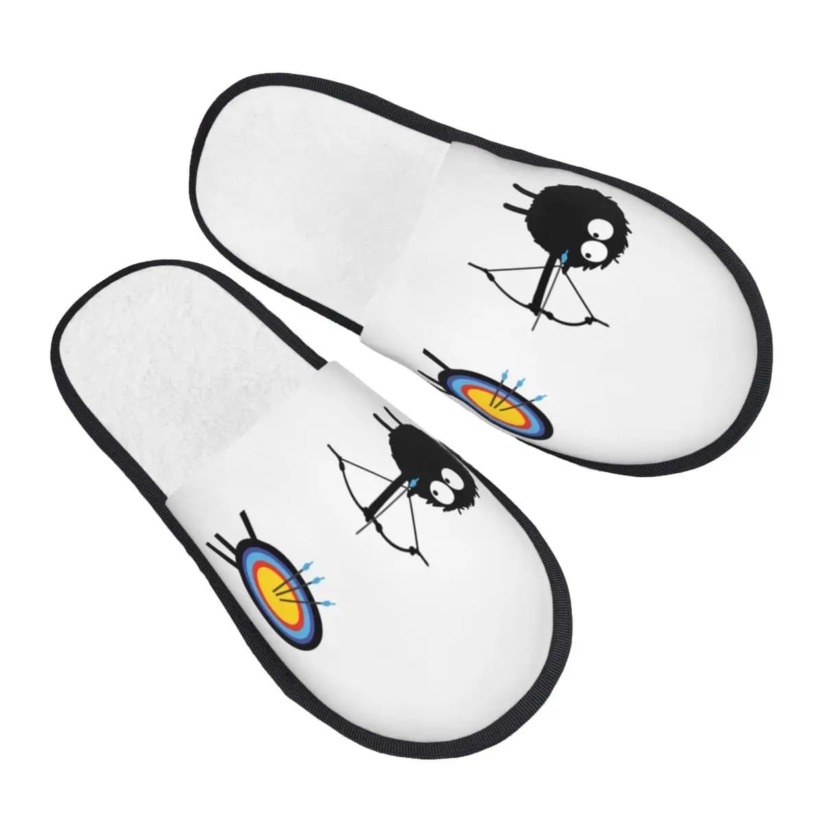 Bersaglio per tiro con l'arco personalizzato Pantofole da casa in memory foam morbido Donna Archer Amante della caccia con arco Pantofola antiscivolo calda e accogliente