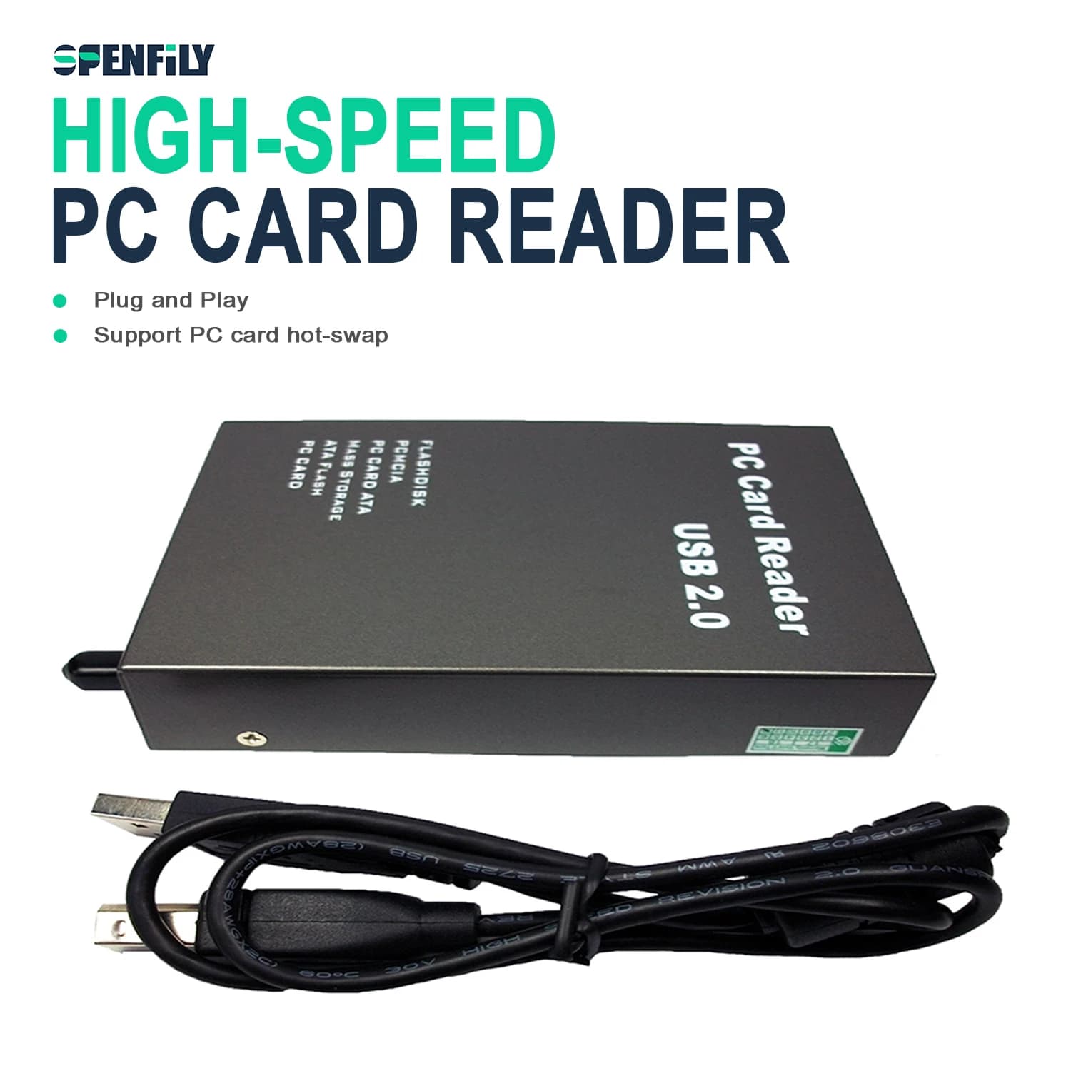 Lettore di schede in metallo da USB a PCMCIA - Lettore di schede ATA per scheda PC a 68 pin