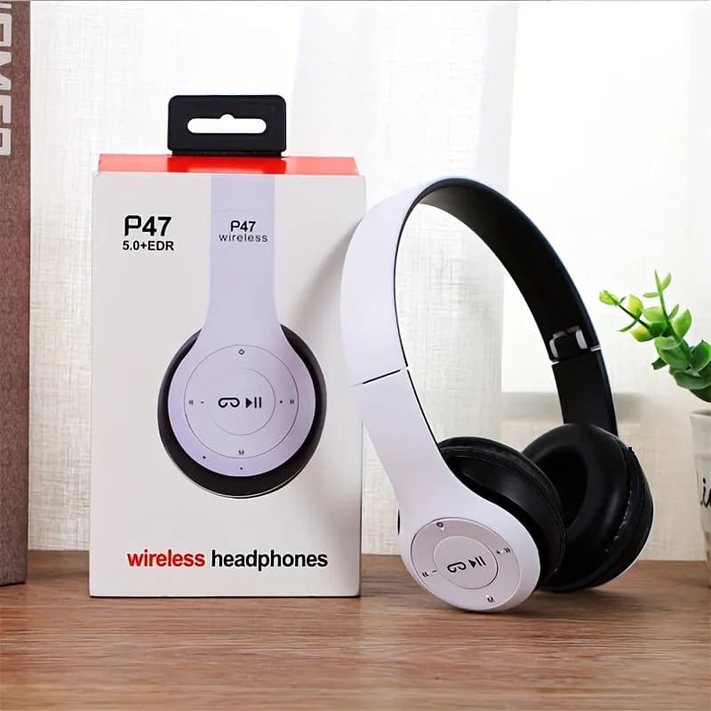 P47 Bluetooth 5.0 Wireless Headphone HIFI Stereo Bass Headset Children's Helmet Gift with Microphone USB Adapter for iPhone Game