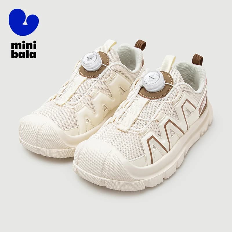 Mini Bala Scarpe da ginnastica senza lacci per ragazzi e ragazze Scarpe da corsa Scarpe in rete Design con fibbia twist anticollisione per giochi attivi