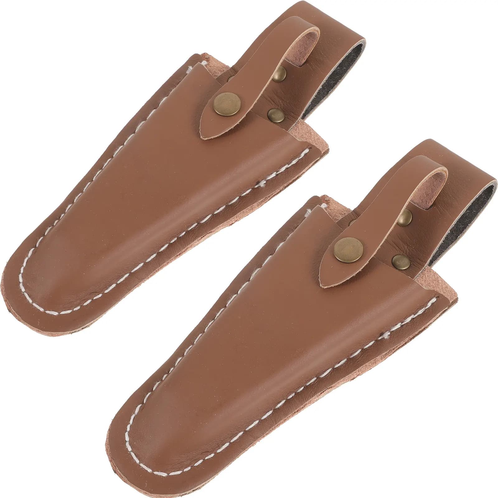 2 Pieces Bovina Leather Case for Power Scissors, Scissors Protection, Embroidery and Sewing Scissors Cover, Garden Scissors Case