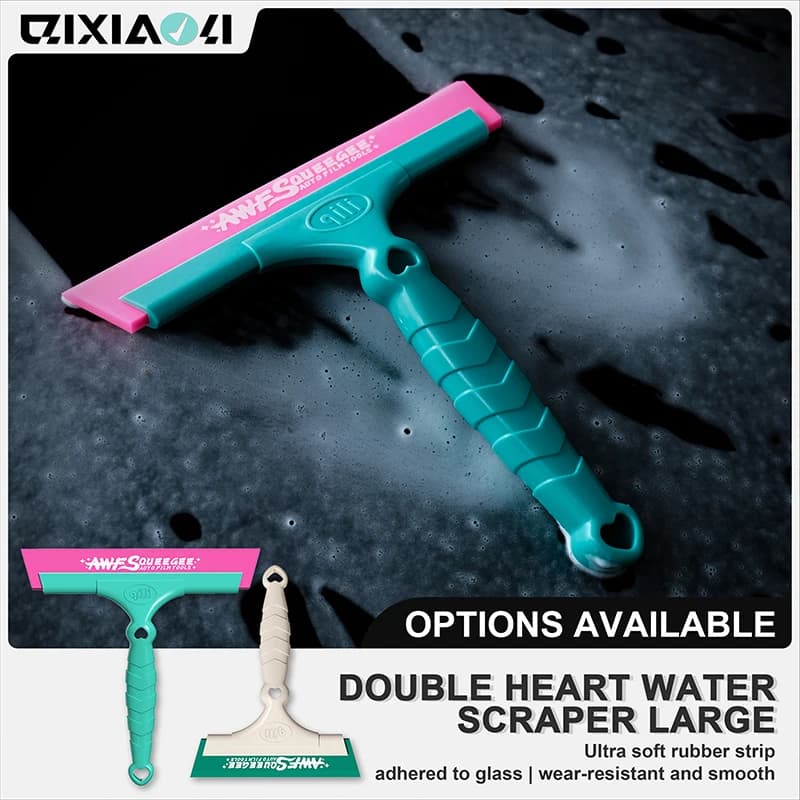 Automatic winding, 21 cm ultra soft telon scraper for car window dye film, large surface windscreen water removal tool for automatic glass