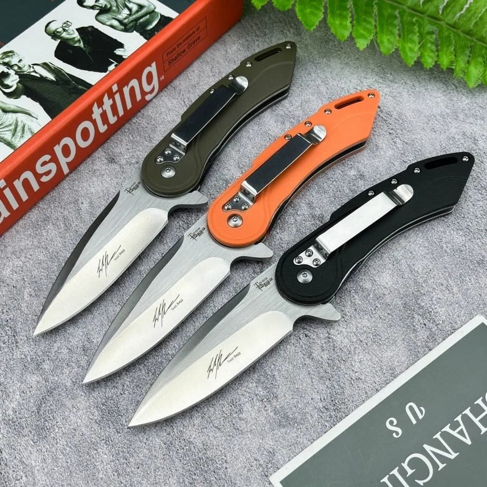 Nuovo coltello pieghevole tascabile esterno 7Cr13Mov Lama Manico in fibra di nylon Coltello da caccia EDC Coltello difensivo portatile di sopravvivenza