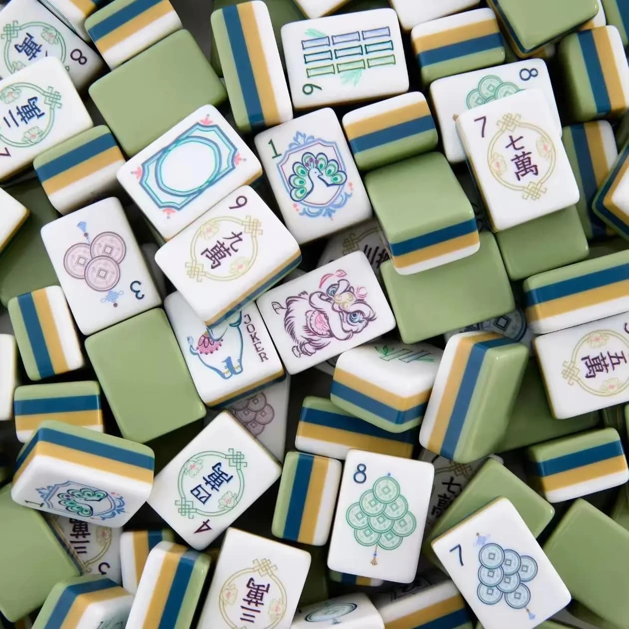 Wholesale Four-Layer Modern Luxury Yellow Design Acrylic American Mahjong Tiles for Family Parties and Entertainment Mini Mahj