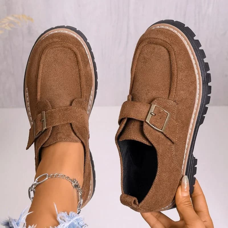Scarpe da ginnastica da donna con plateau autunno scarpe casual piatte firmate per donna tendenza fibbia mocassini comfort da passeggio donna Zapatos De Mujer