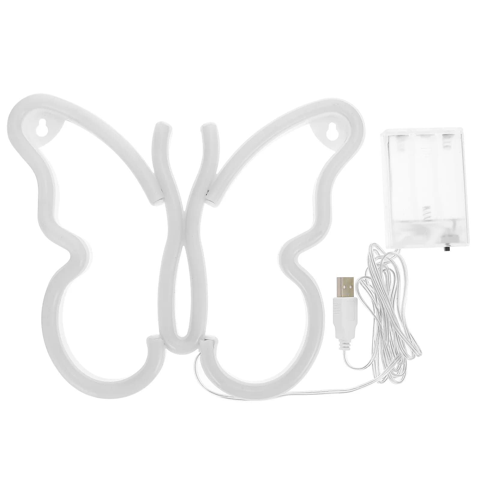 Lampada Notturna a LED a Forma di Farfalle, Luce al Neon Creativa per Interni, Illuminazione Romantica per Camera da Letto, Tavolo, Parete, Casa e Feste