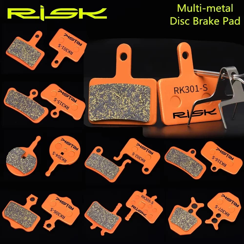 Pastiglie Freno Multi-Metallo RISK per Bici M445 M355 M395 M8000 XT XTR BB5 MTB Bici da Strada in Rame, Fibra, Resina Organica
