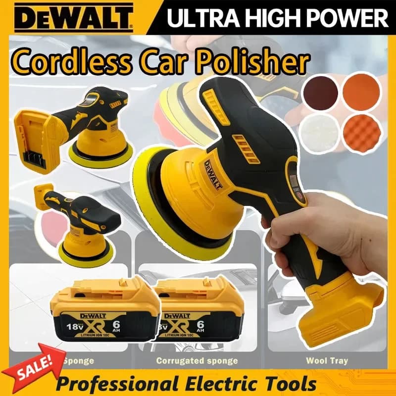 Lucidatrice per Auto Dewalt a 8 Velocità con Display Digitale, Lucidatrice Elettrica Senza Fili per Ceratura e Lucidatura Auto