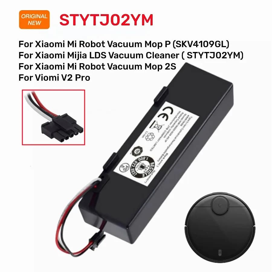 Batteria Originale STYTJ02YM 14.8V per Aspirapolvere Xiaomi Mijia LDS, Mi Robot Vacuum-Mop P, Mi Robot Vacuum-Mop 2S/Haier JX37