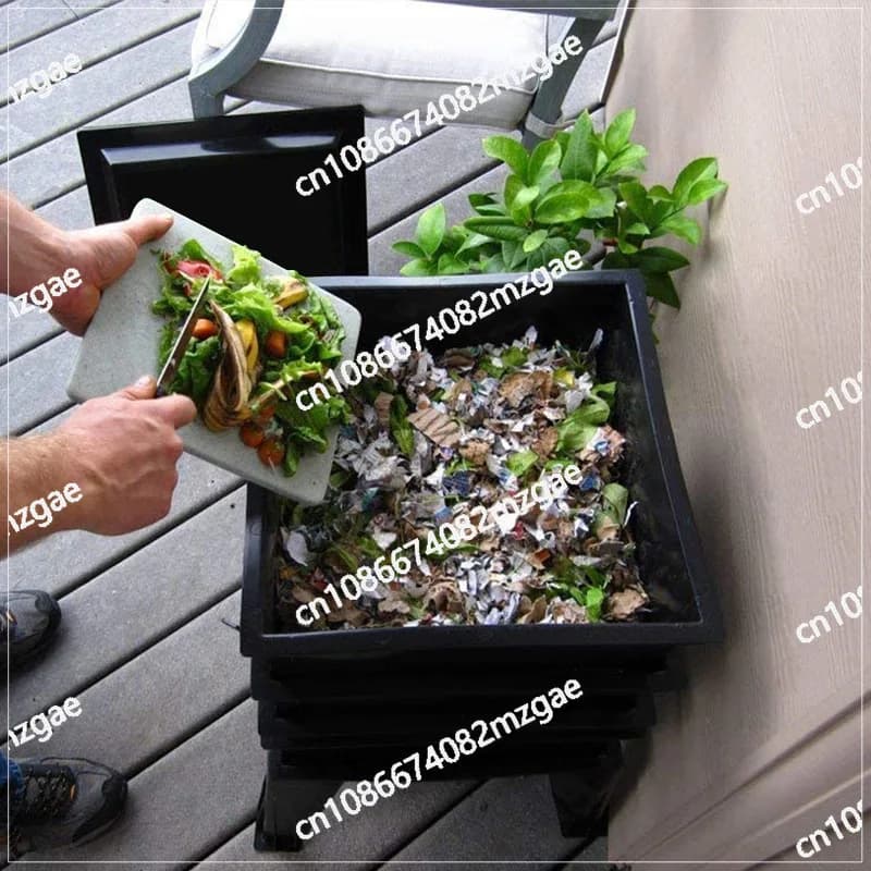 Compostiera in Plastica per Lombrichi, Rifiuti Alimentari, Fertilizzante Naturale, Contenitore Ecologico per l'Allevamento di Lombrichi