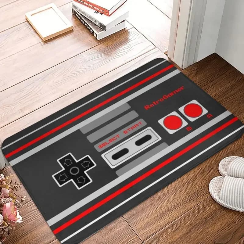 Personalizzato Retro Gamer Controller Zerbino Zerbino Anti-Slip Videogioco Gaming Gamepad Cucina Bagno Giardino Tappeto 40*60 cm
