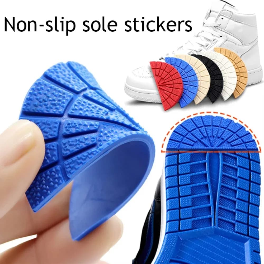 1 paio di adesivi antiscivolo autoadesivi, protezioni per suole resistenti all'usura, per scarpe, sneakers, suole in gomma.