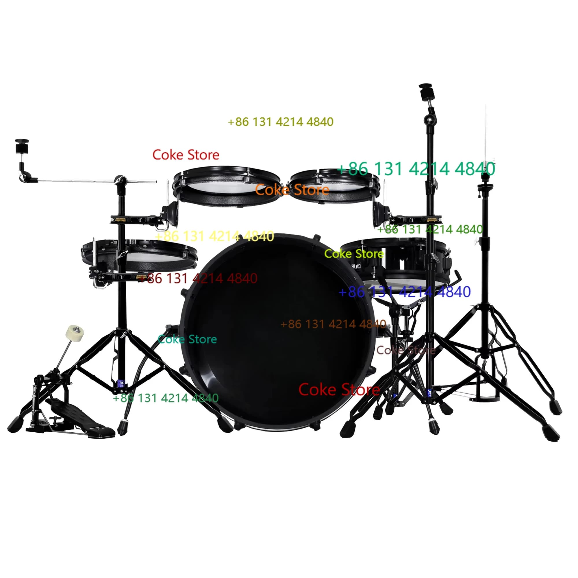 JBK Set di 5 batterie a frequenza super bassa Set di pad per batteria portatile Tablet Set di batteria da viaggio per strumenti musicali a percussione professionali