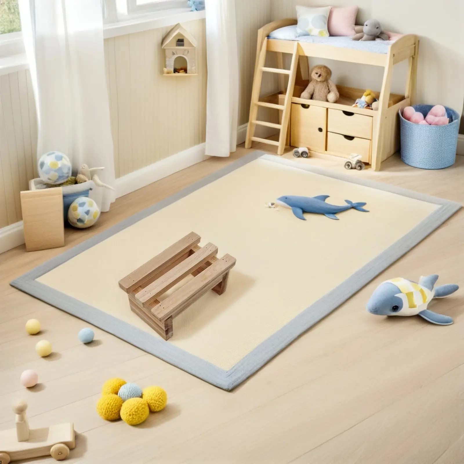 Sgabello in legno per bambini piccoli, struttura stabile, resistente agli urti, sgabello domestico, sgabello per bambini, comodo poggiapiedi