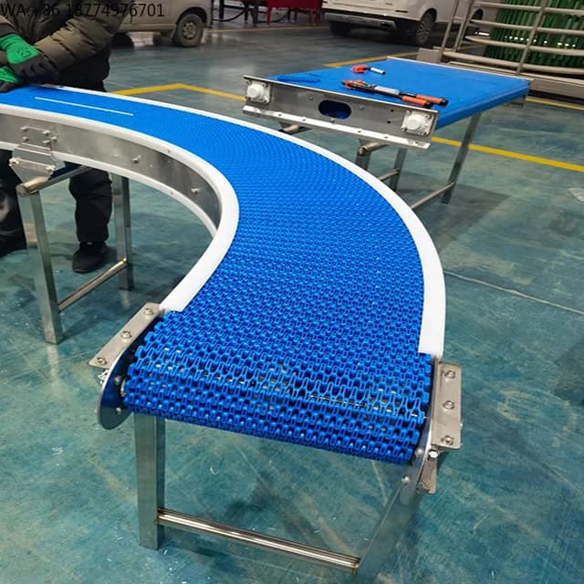 Plastic Modular Conveyor Tapes, Plate and Curve Transporting Chains Used in Production Workshops and Assembly Lines