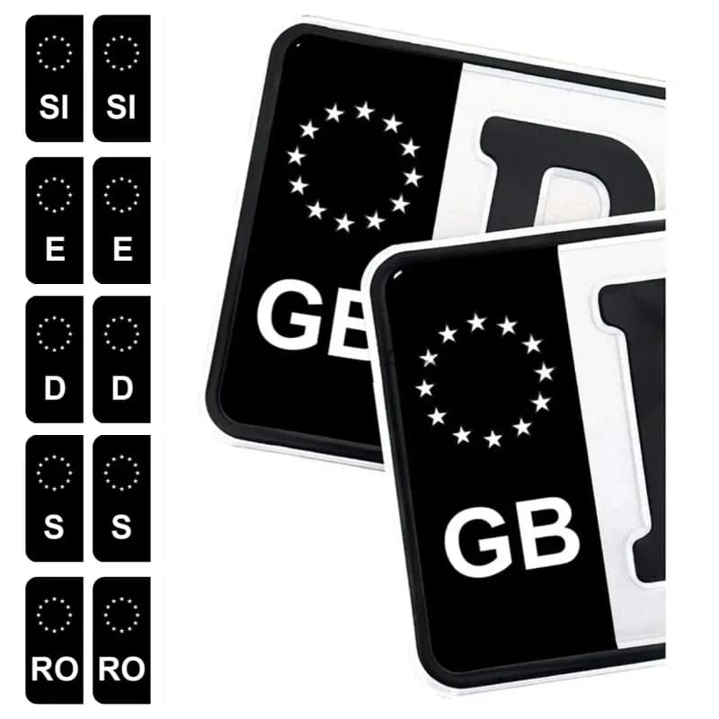 2Pcs/Set License Plate Vinyl Stickers, Waterproof Scratch Resistant Weatherproof Decals for Truck SUV RV Bus Universal Car Decor