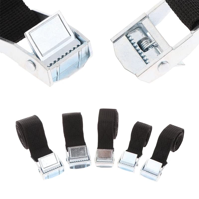 Tie Down Strap Strong Ratchet Belt Car Luggage Bag Cargo Lashing Straps With Metal Buckle Heavy Duty Belt, Zinc Alloy Buckle