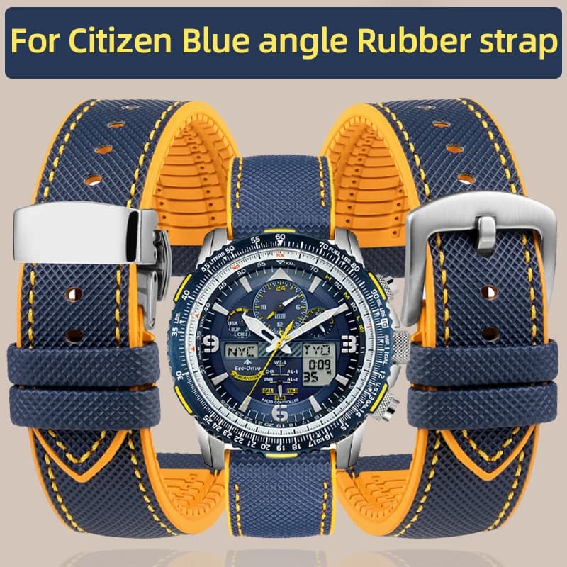 Per CITIZEN Blue Angel 22mm 23mm cinturino orologio da uomo Radio Wave orologio AT8020-54L AT8020-03L JY8078-52L/01L tela nylon + elastici