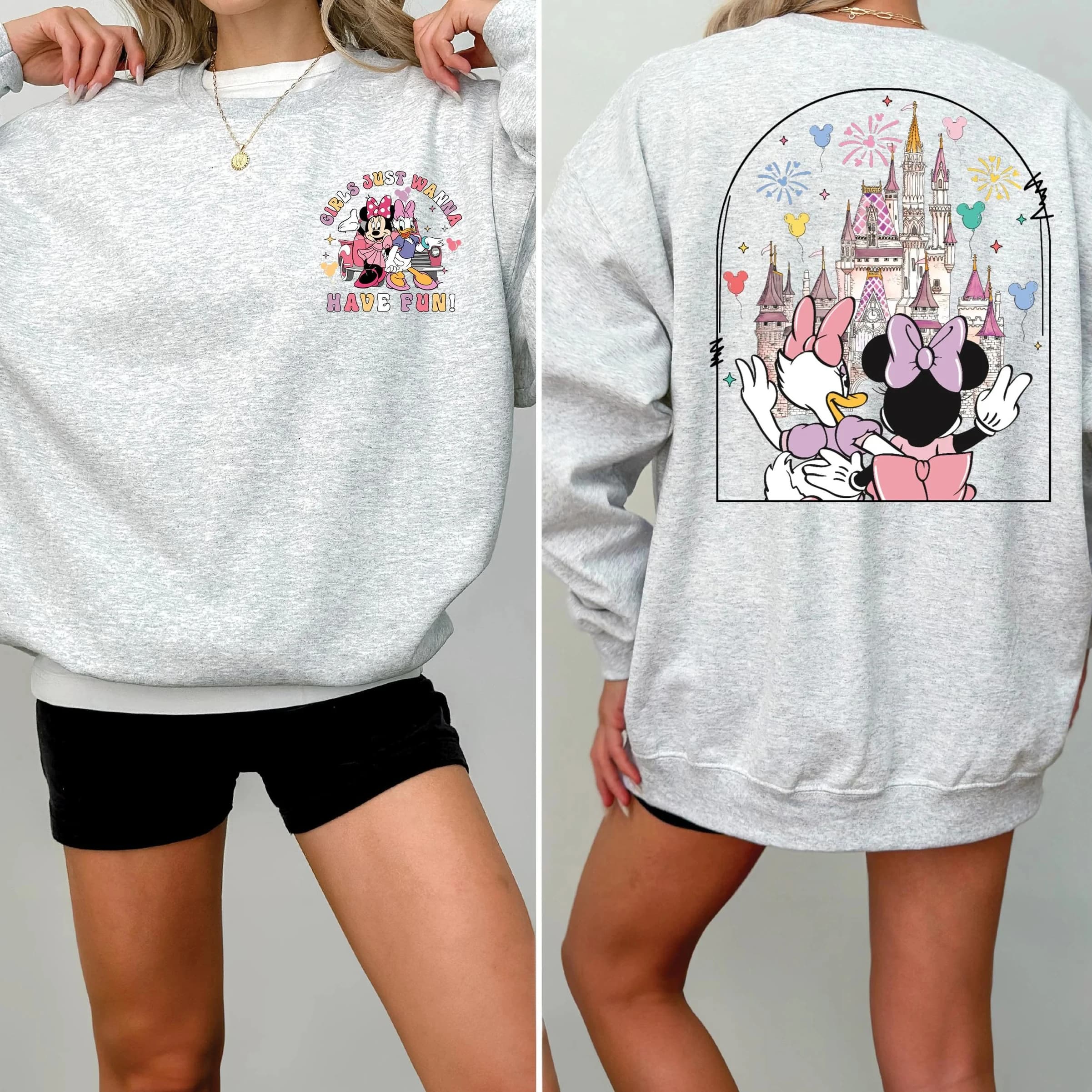 Disney, Minnie, Daisy, "Le ragazze vogliono solo godersi il sole", Felpa con cappuccio Disney Best Friend, Parco a tema Disney, Felpa Disney