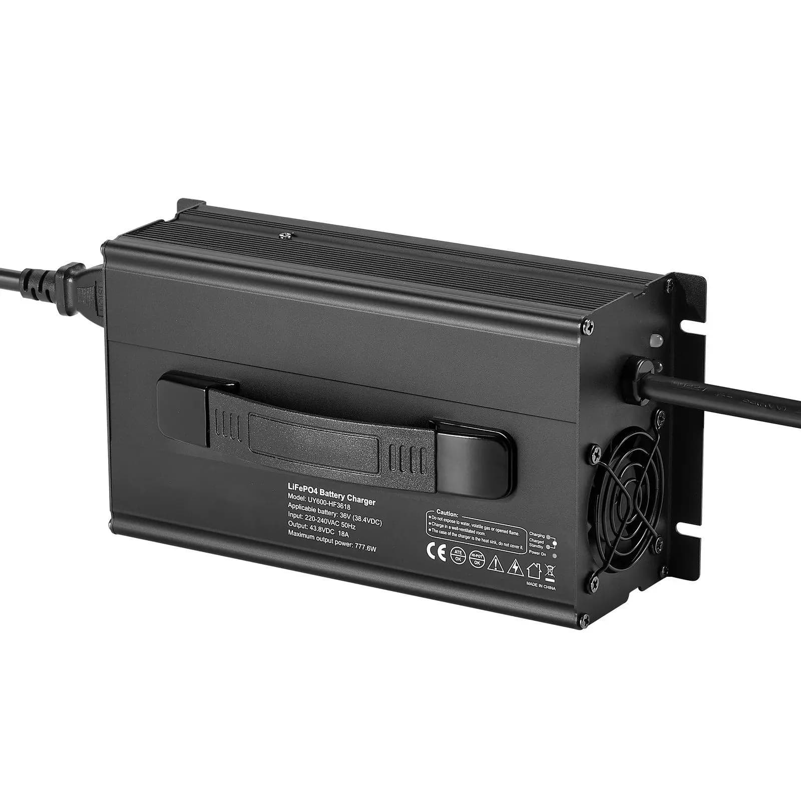 Caricabatterie al litio 36V 18A Caricabatterie intelligente 43,8V AC-DC LiFePO4 per camper