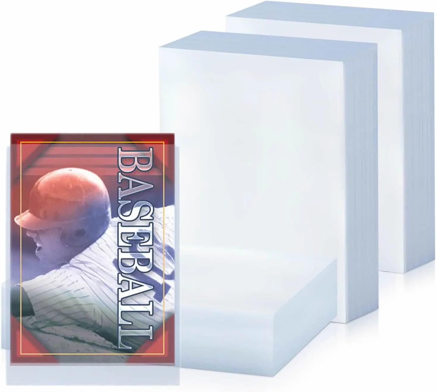 300 Bustine Protettive Morbide Trasparenti per Carte Collezionabili, Porta Carte per Giochi Pokémon, Yu-Gi-Oh!, Baseball e Sport