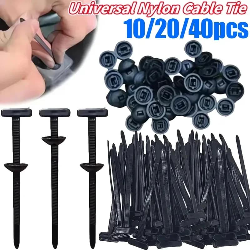 20/50/100PCS Fascette per cavi universali in nylon Fibbia Spille e fascette per bottoni Cavi fissi autobloccanti Fascette per cavi Cinghie di fissaggio per cavi