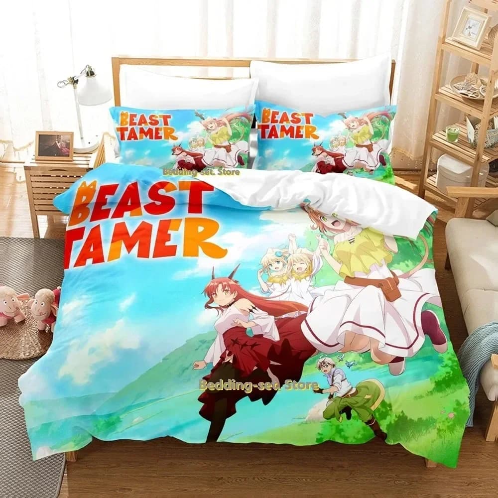 Set di Biancheria da Letto Beast Tamer, Singolo, Matrimoniale, Queen, King Size, per Adulti e Bambini, Set Copripiumino con Stampa 3D Anime