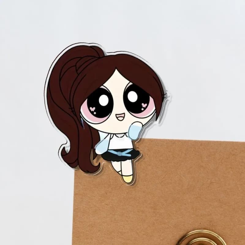Cute Aespas PP Clip Double Sided Document Folder Student Paper Note Clip Test Paper File Organizer for Office School Supplies