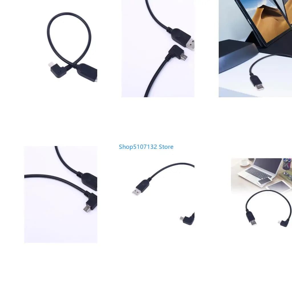 87HD USB to Right Bend Mini USB Data Cable Charging Wire for Electronics and Gadgets