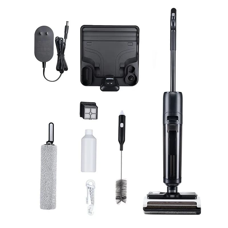 Suction and mopping intelligent floor scrubber, wireless sweeper, walk-behind mopping and washing all-in-one machine