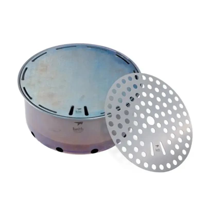 Keith Pure Titanium Frying Oven Outdoor Coal Stove Portable Camping Barbecue Ti2205