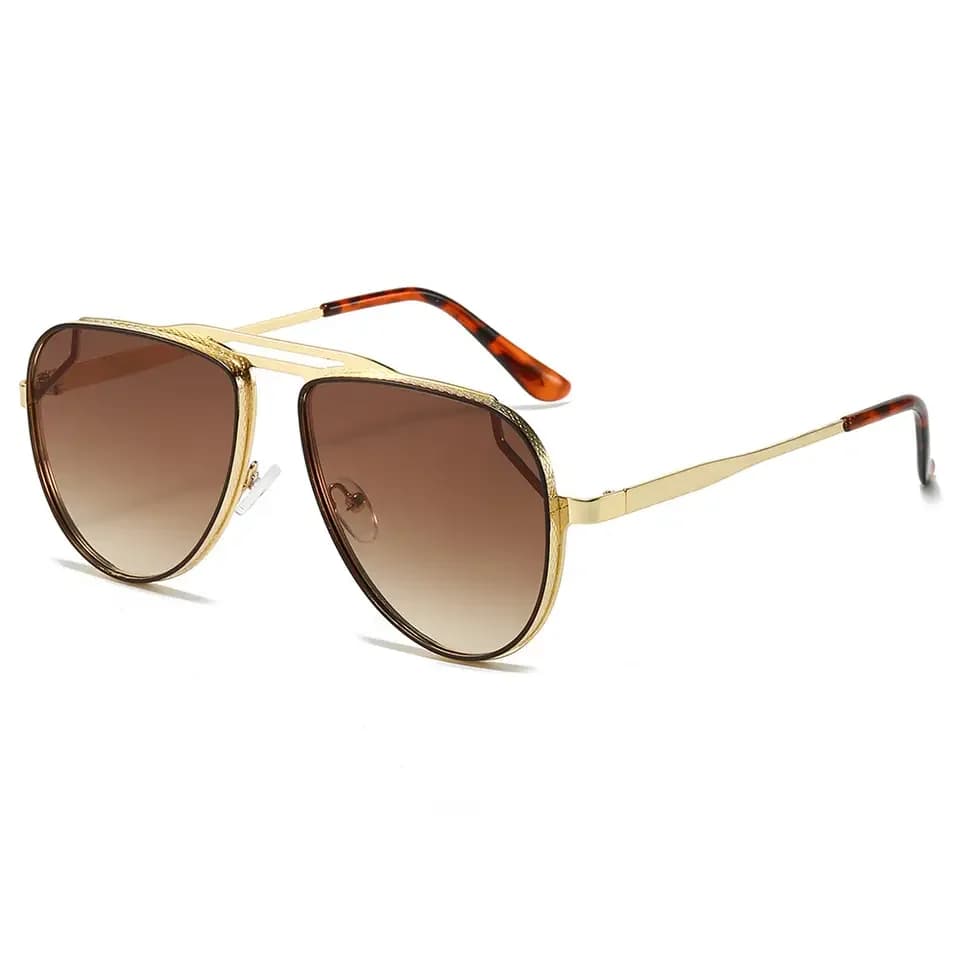 New Luxury Hollow Leopard Gradient Women Sunglasses Y2K Double Framed Mirror frame Fashion Leisure Sports Men Sun Glasses UV400