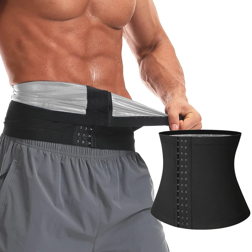 Men Waist Control Girdle Shapewear Corset Sweat Tummy Workout Sauna Thermo Abdomen Fat Burning Men Gym Slimming Trainer Belts