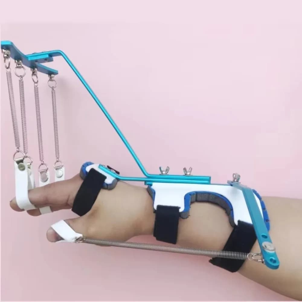 Divisore per la riabilitazione muscolare delle dita ictus emiplegia polso dinamico attrezzatura per esercizi per la forza delle dita supporto per tastiera a molla