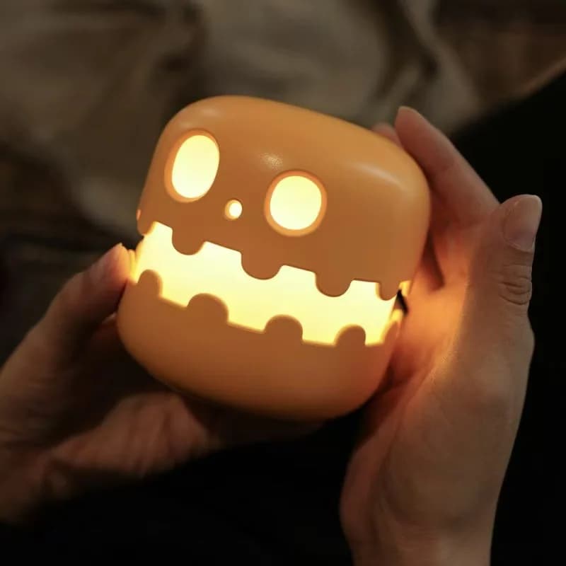 Nuovo fantasma creativo Decorazione per feste di Halloween Atmosfera ricaricabile Lanterna di zucca Luce notturna divertente