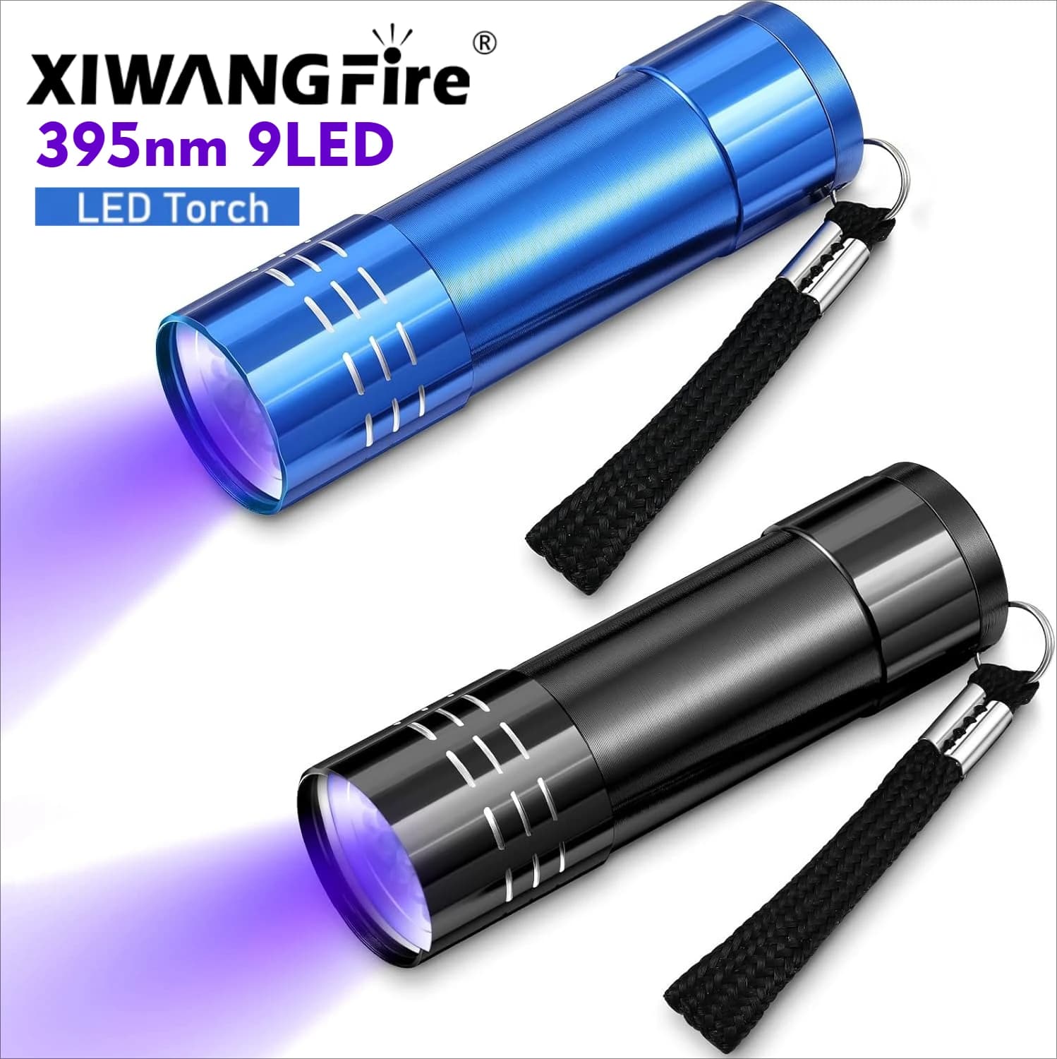 Torcia a 9 LED Lampada polimerizzante in resina UV Luce LED 395nm Torcia UV per resina epossidica UV Cura Colla adesiva Attrezzature per gioielli Strumento
