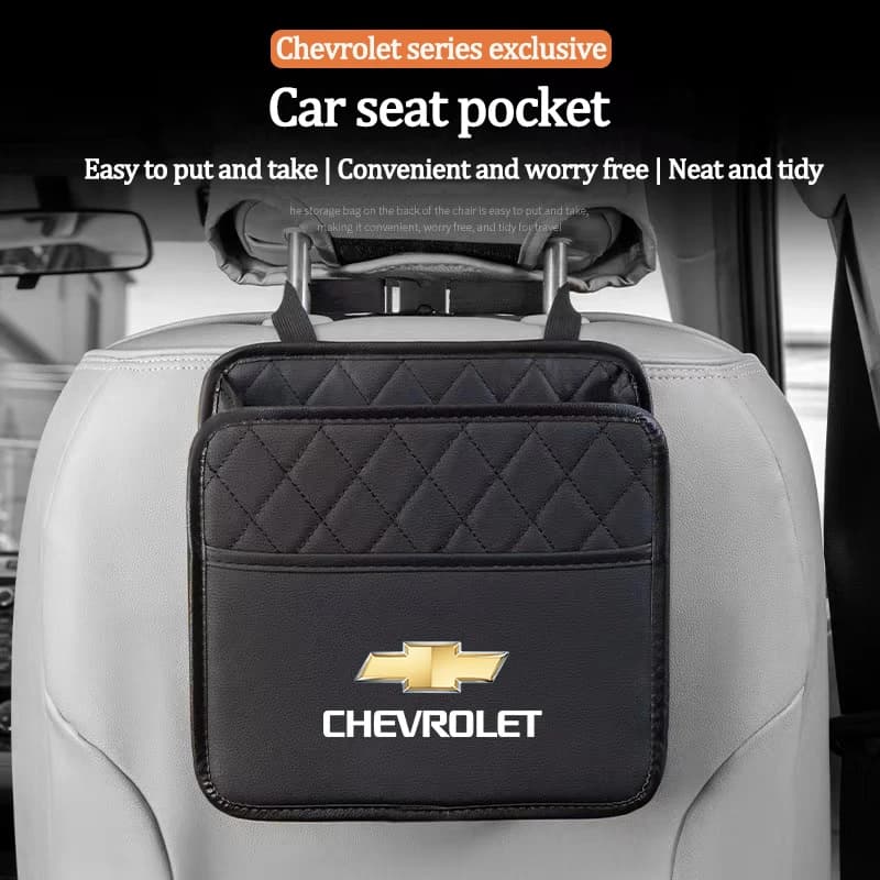 Portachiavi in pelle, scatola portaoggetti per sedile auto, custodia porta attrezzi, accessorio auto per Chevrolet Bolt Impala Camaro Sonic Spark Cruze