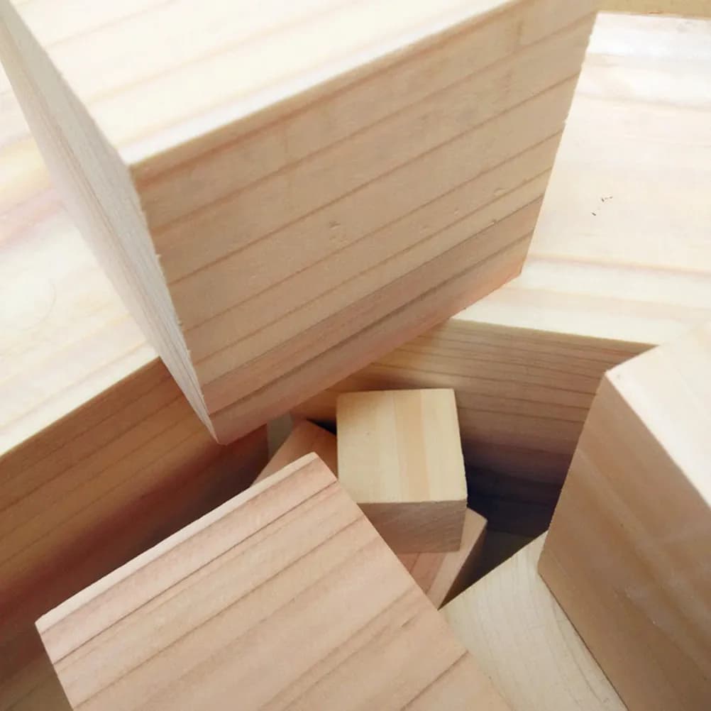 10 Pezzi Cubi di Legno di Pino Naturale da 2,5 cm, Lisci e Senza Schegge, Blocchi per Artigianato, per Fai-da-Te, Alfabeto, Numeri, Puzzle, Montaggio Timbri, Pittura