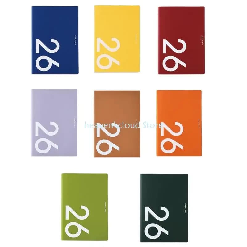 Y88B 2026 Agenda accademica in pelle PU Agenda settimanale mensile Segnalibri a nastro con due pagine per settimana per