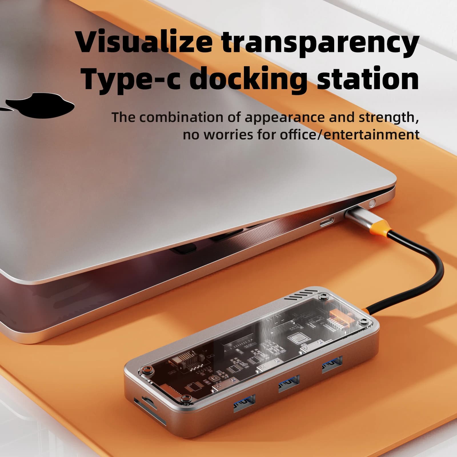 Docking station USB C FC&EC 10 in 1 per viaggi in ufficio a casa con adattatore audio 4K HDMI VGA PD 100W RJ45 Gigabit USB 3.0 SD TF