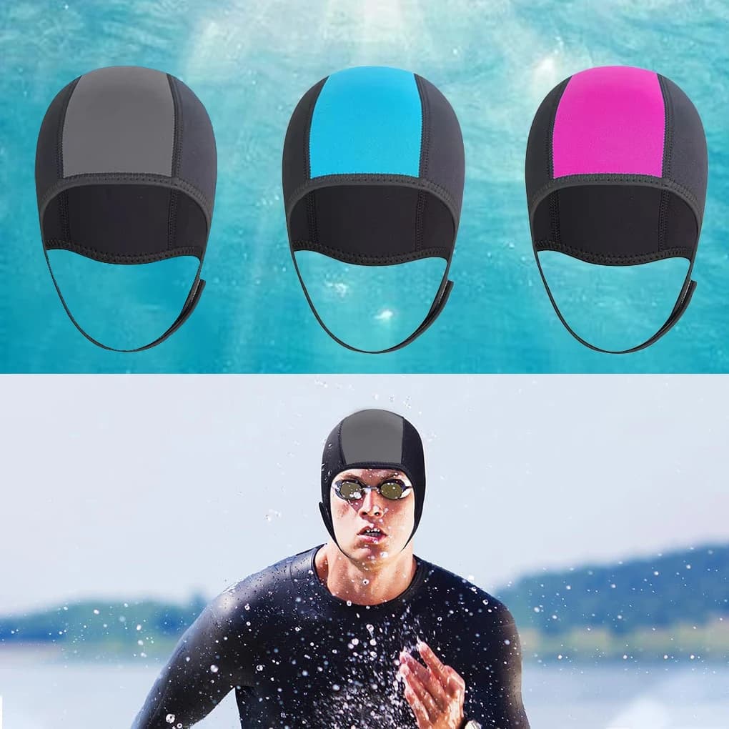Cappuccio da Immersione Professionale in Neoprene 3MM Antiscivolo Invernale Antifreddo, Cappuccio per Muta, Cappuccio da Nuoto, Cappuccio per Surf e Sub, Copricapo Generale