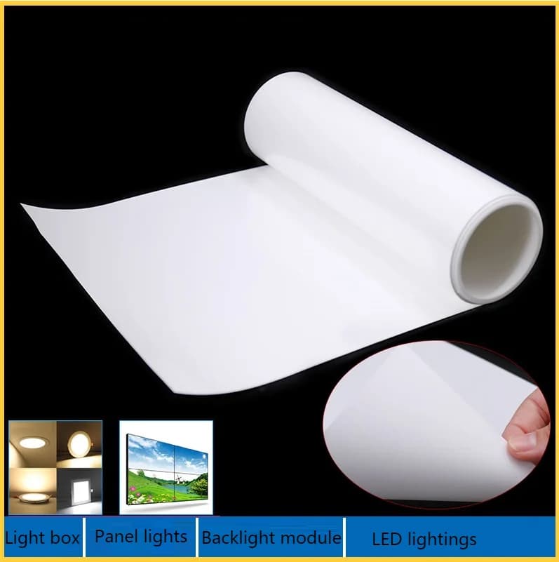 Pellicola Diffusore di Luce LED LGT188T2 con Adesivo, Film per Illuminazione Box, Retroilluminazione, Film Omogeneizzante in PET, Pellicola Guida Luce