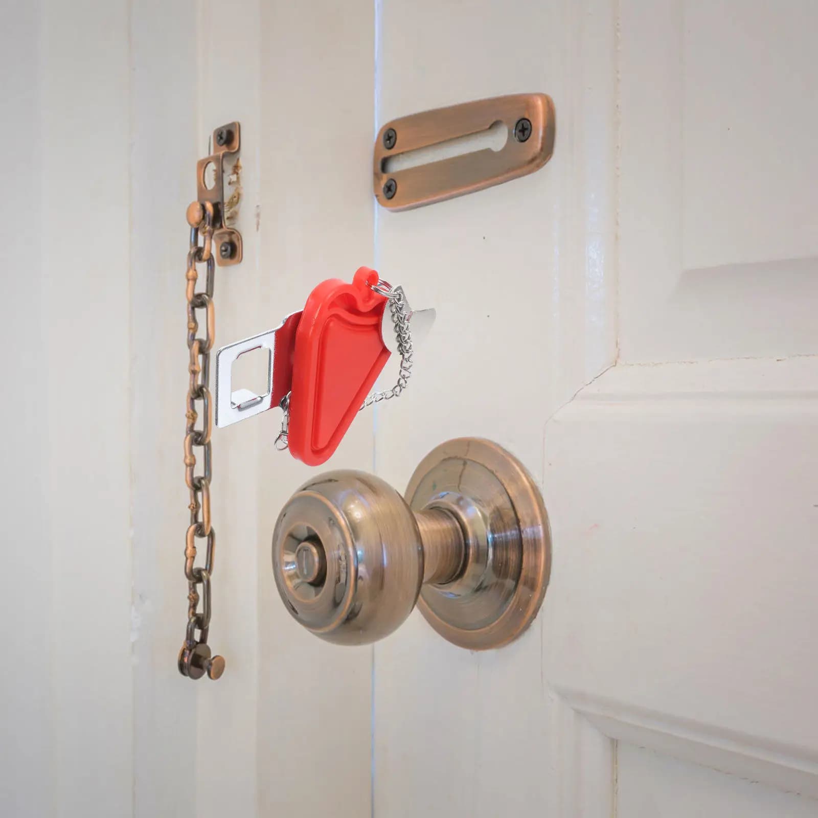 Serratura di Sicurezza per Porta, Catena di Protezione Portatile da Viaggio, Dispositivo Antifurto, Catena di Sicurezza per Porta