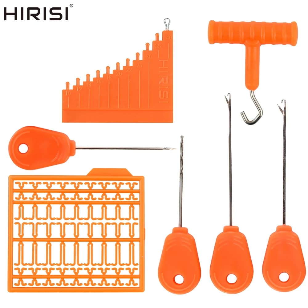 Hirisi 7 pieces kit fishing gear for bait needle with box tools for fishing baits accessories for fishing BT09