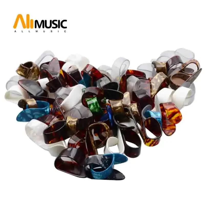 Plettri per chitarra acustica da 100 pezzi Plettri per pollice a guscio grande Plettri per indice Plettri per pollice in celluloide Plettri in plastica