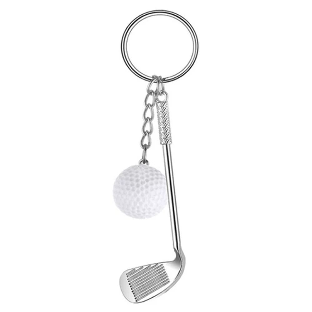 Sports Clubs Jewelry Souvenir Ball Bag Charms Car Key Chain Golf Ball Key Chain Metal Keychain Mini Golf Racket Ball Pendant