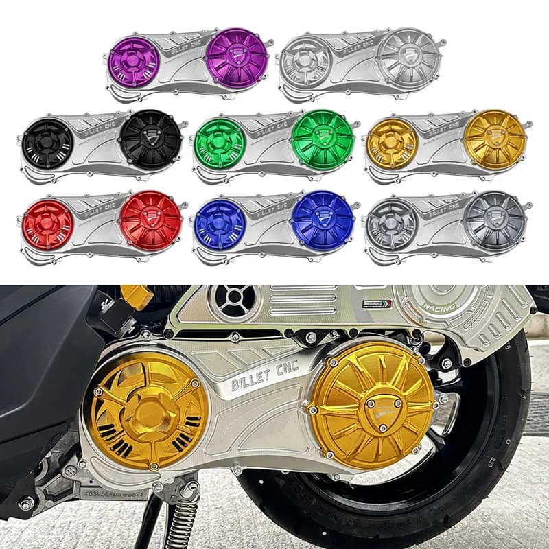 SEMSPEED Coperchio Trasmissione CVT in Alluminio CNC per Moto, Coperchio Carter Motore per Yamaha NMAX V2 V3 Standard 2020-2026