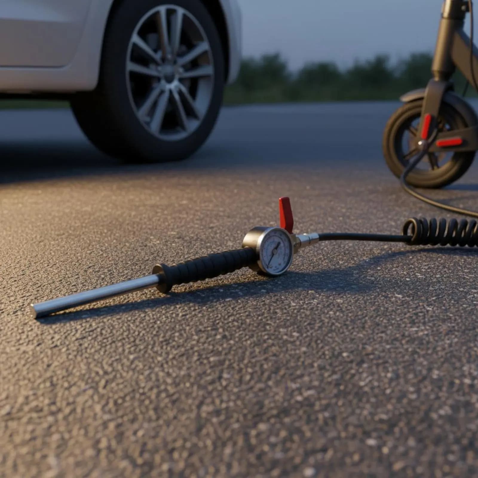Asta per Gonfiaggio Rapido Pneumatici Universale, Gonfiatore Manuale con Attacco per Aria, Strumento per Veicoli ad Alta Resistenza per Garage
