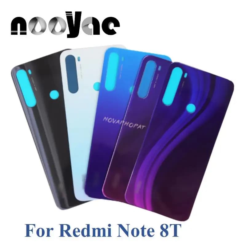 Il meglio per Xiaomi Redmi Note 8T Cover posteriore porta batteria in vetro pannello posteriore custodia posteriore obiettivo della fotocamera