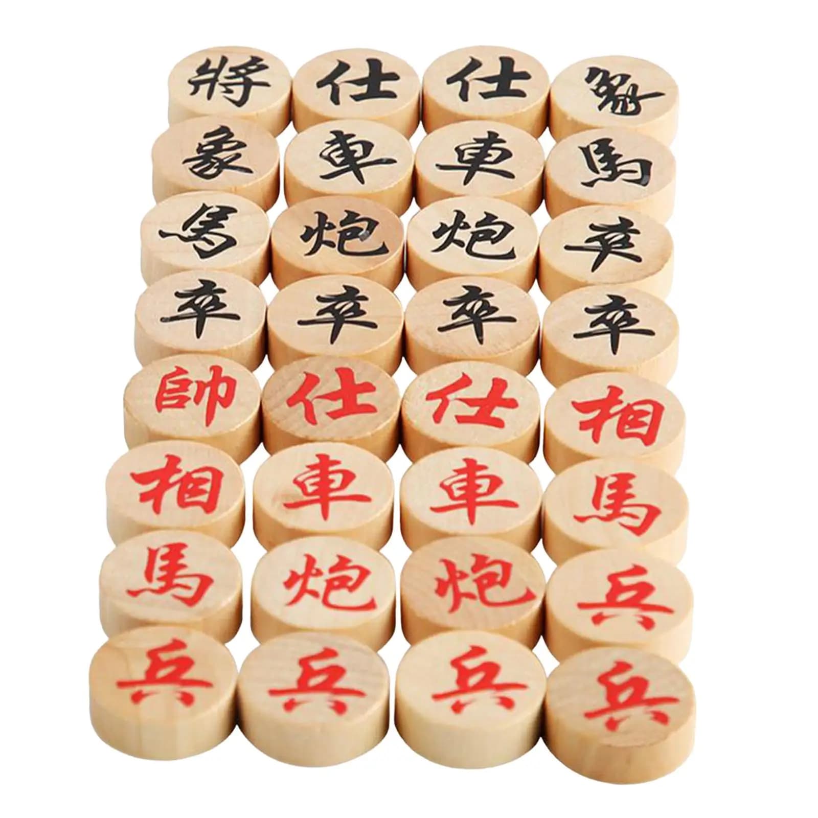 Handmade Wooden Xiangqi Chess Pieces Exclusive Puzzle Board Supplies for Traditional Chinese Games
